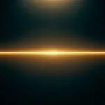 A serene, abstract representation of a glowing horizontal band of warm, golden light against a dark, moody background, symbolizing the 'window of tolerance' in a balanced nervous system.