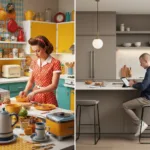 A split-screen conceptual image. On the left, a chaotic, endlessly long paper to-do list with mundane tasks crossed out in red ink. On the right, a clean, minimalist desk with a single glowing target or a single high-impact document, symbolizing focused outcomes over sheer output. Soft, natural lighting, cinematic composition.