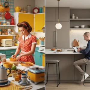 A split-screen conceptual image. On the left, a chaotic, endlessly long paper to-do list with mundane tasks crossed out in red ink. On the right, a clean, minimalist desk with a single glowing target or a single high-impact document, symbolizing focused outcomes over sheer output. Soft, natural lighting, cinematic composition.