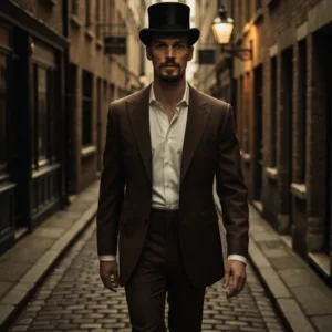 A minimalist conceptual illustration showing a person walking a tightrope, holding a balancing pole. The person is slightly wobbling, but their posture shows confidence rather than fear. The background is a soft, soothing gradient of warm terracotta and muted sage green. Clean lines, editorial style, conveying dynamic balance.