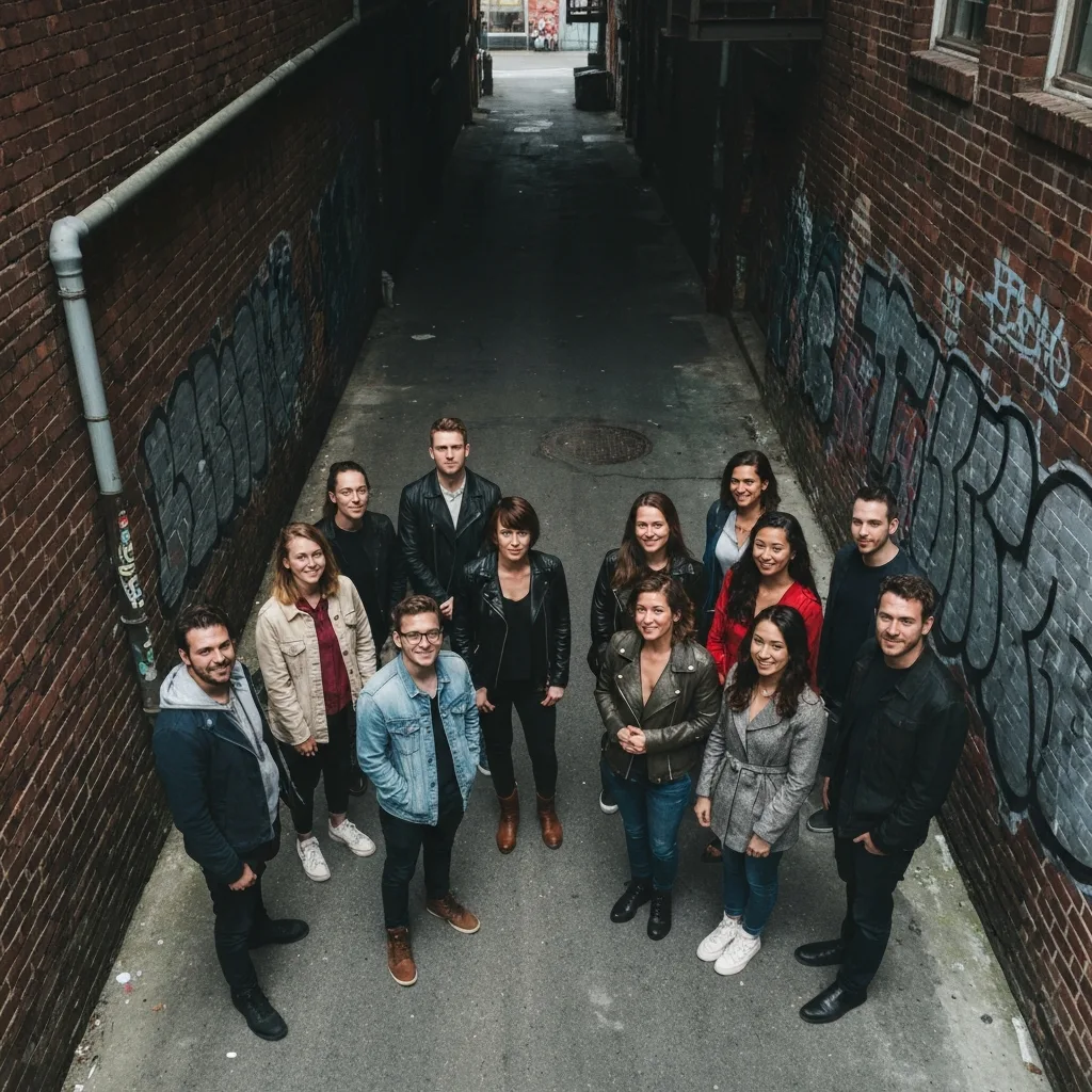 A conceptual representation of anticipatory anxiety in a workspace. A person sits at a clean, minimalist wooden desk, but faint, glowing silhouettes of floating notification icons, envelopes, and ticking clocks hover in the dark, moody background, illustrating the invisible weight of expected interruptions. Cinematic lighting, photorealistic.