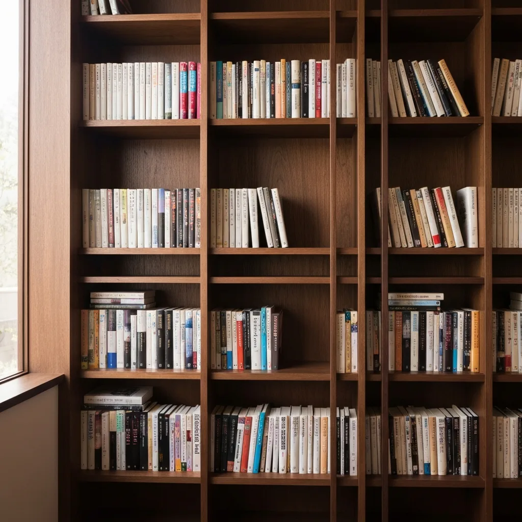 A top-down view of a modern, organized wooden desk. On the left, a completely blank white sheet of paper with a single premium pen, representing a daunting start. On the right, a neatly arranged series of translucent architectural blueprints stacked on top of each other, symbolizing structured, reusable frameworks. Soft natural lighting, cinematic, highly detailed.