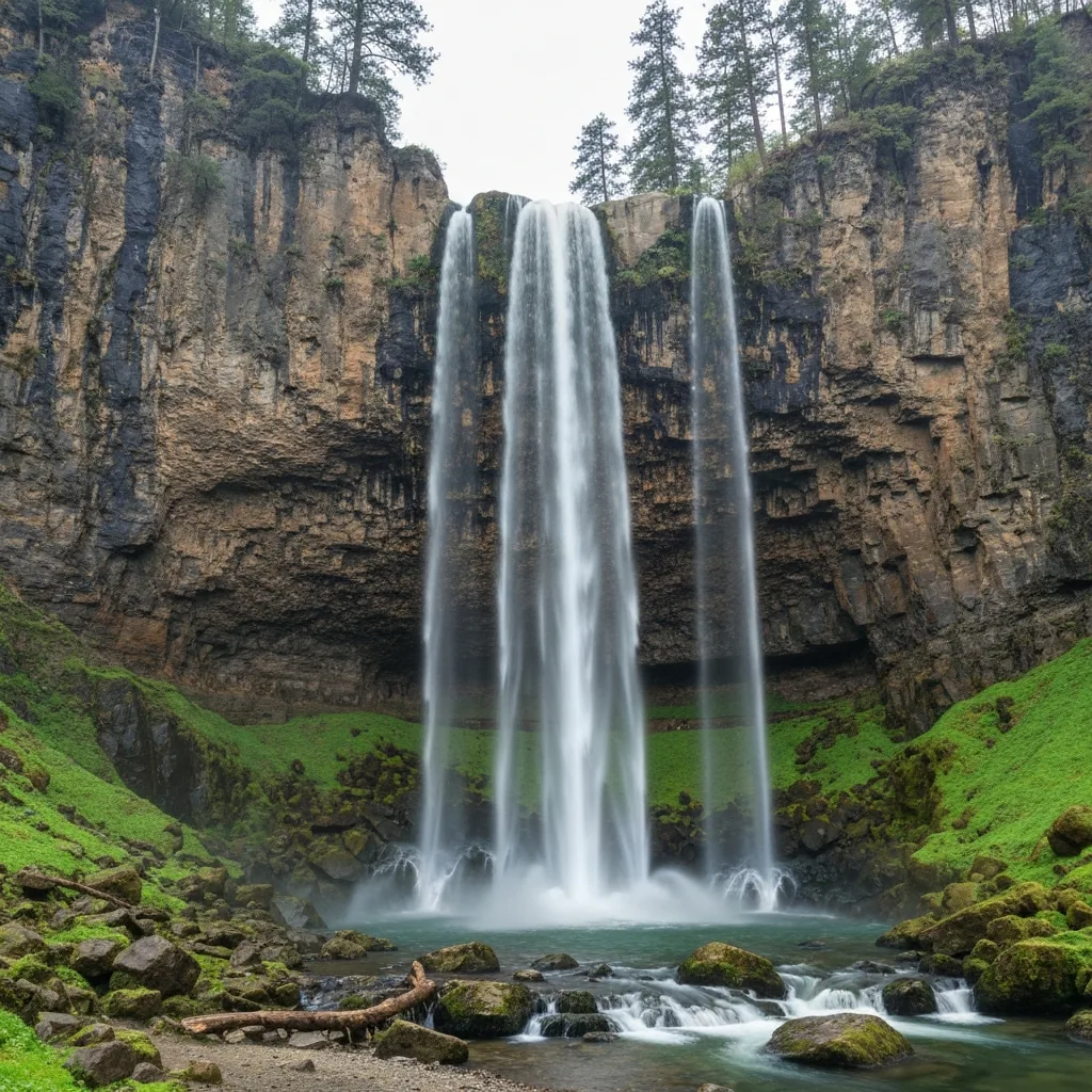 A split-screen visual concept. On the left, a vibrant, chaotic explosion of colorful sparks and lightning representing a sudden, fleeting epiphany. On the right, a calm, orderly, and monochromatic staircase built of solid stone blocks representing consistent, mundane execution. Minimalist, conceptual art style.