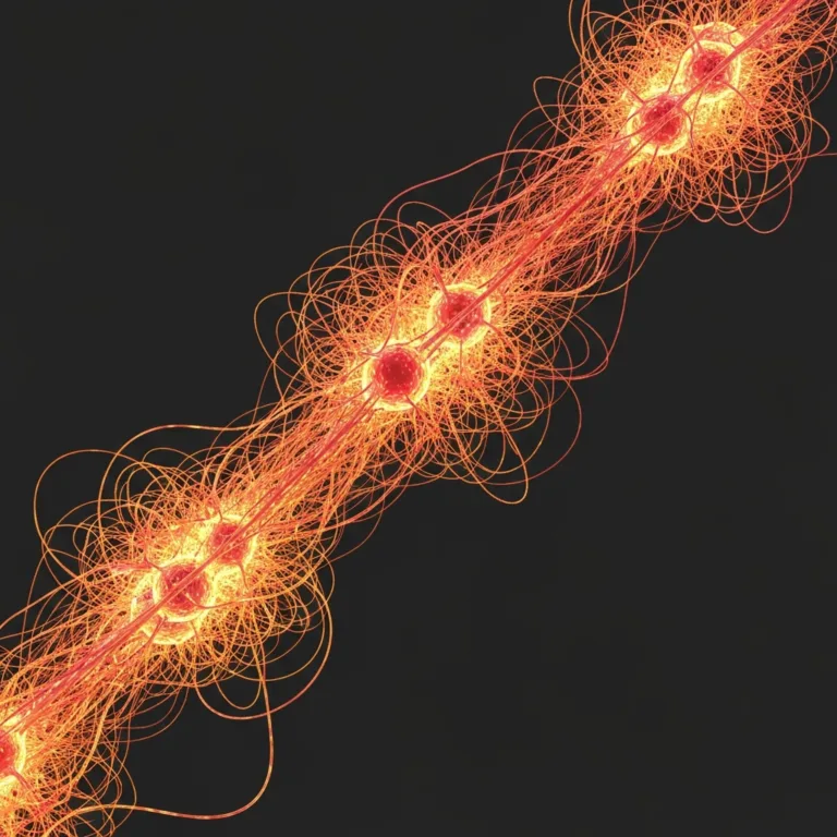 A hyper-realistic, conceptual image showing a person's silhouette filled with glowing, tangled neural pathways. The pathways are illuminated in warm orange and red tones, symbolizing the reinforcement of emotional distress. The background is a stark, dark gray to create high contrast, emphasizing the internal biological process over the external environment. Cinematic lighting, 8k resolution, photorealistic.