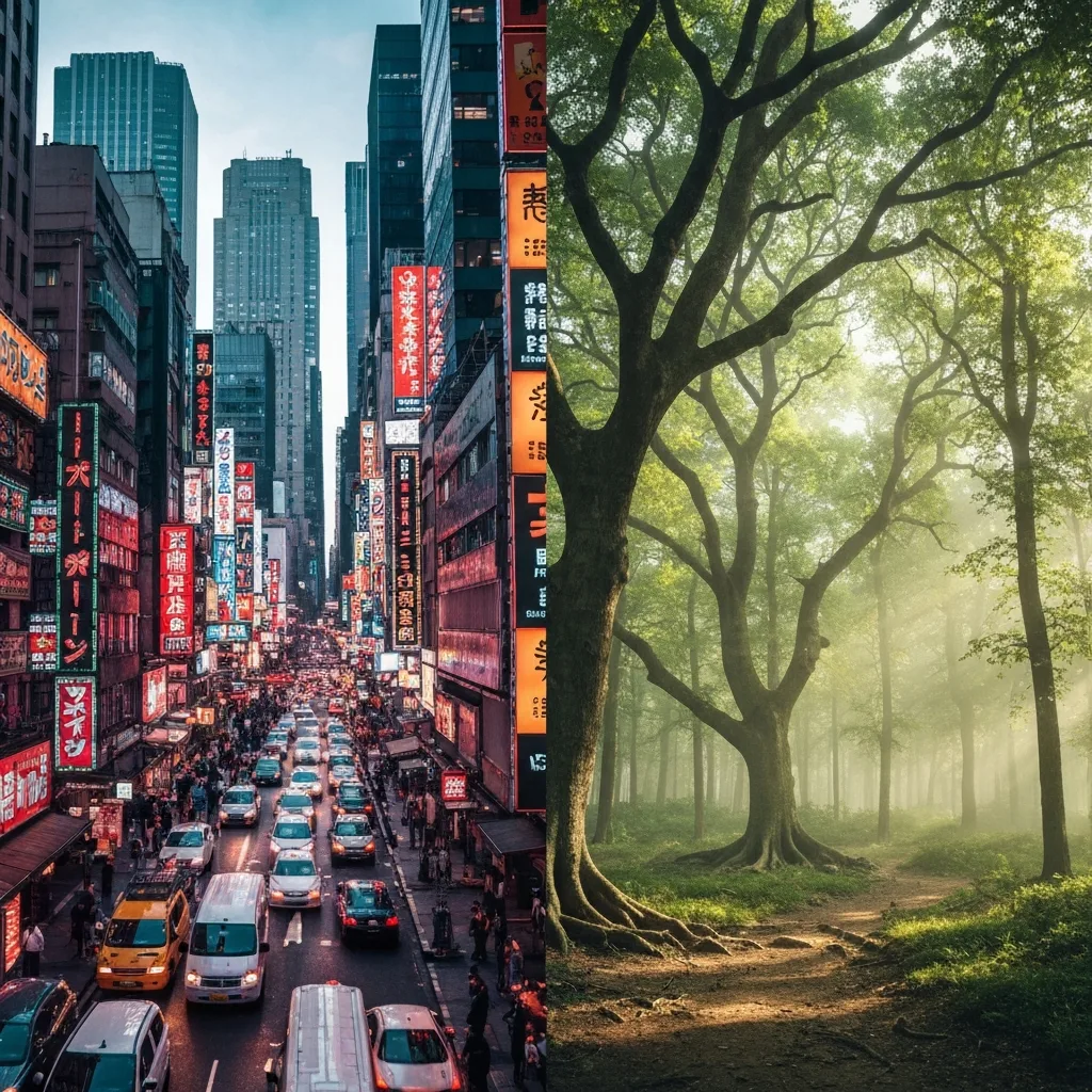 A split-screen visual metaphor. On the left, a tightly wound, heavy iron anchor suspended over a dark, turbulent ocean. On the right, the same anchor resting peacefully on a solid, grounded sandy seabed with gentle ripples of water. Cinematic lighting, photorealistic textures, symbolizing the shift from anticipatory anxiety to present-moment grounding.