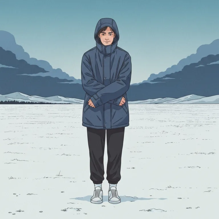 A conceptual illustration of a person standing inside a small, impenetrable transparent glass box in the middle of a vibrant, bustling park. The person looks safe but isolated, watching others connect. Soft, moody lighting, modern editorial illustration style, muted color palette with a stark contrast between the cold glass and the warm outside world.