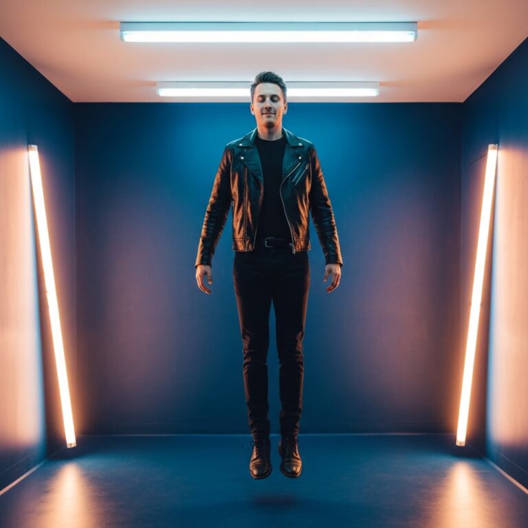A surreal, high-contrast illustration of a person sitting at a desk with a glowing, intricate holographic city projecting from their mind, while the actual physical desk is empty, dark, and covered in dust. Cinematic lighting, deep shadows, symbolizing the trap of mental simulation over physical execution.